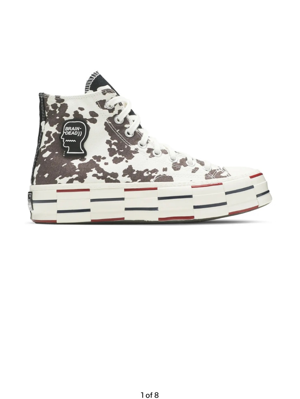 Converse x Brain Dead Cow-Print High-Top Canvas Sneaker